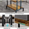 thumbnail image 3 of Game Console Stands, 4-Tier Stereo Stand Cabinet for Small Space, Gaming Entertainment Center Rack with Storage Shelves for Video Game, Rustic Brown, 3 of 6