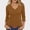 Brown, variant on Ladies Tops And Blouses Trendy Plus Size Blue Shirts Plain V Neck 3/4 Sleeve Blouses for Women
