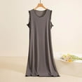 thumbnail image 2 of Giftesty Womens Dresses Clearance Women's Camisole Dress Loose Oversized Sleeveless Solid Color Long Skirt, 2 of 7