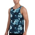 thumbnail image 2 of Fuzoiu Ink Rose Print Men's Workout Tank Tops,Sleeveless Gym Shirt Quick Dry,Fitness Bodybuilding T-Shirt,Muscle Athletic Workout Tee-X-Large, 2 of 7