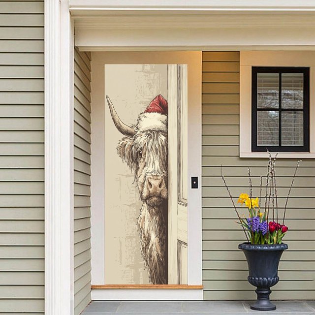 Decorative Tapestry Holiday Party Door Curtain Sign for Events and Celebrations