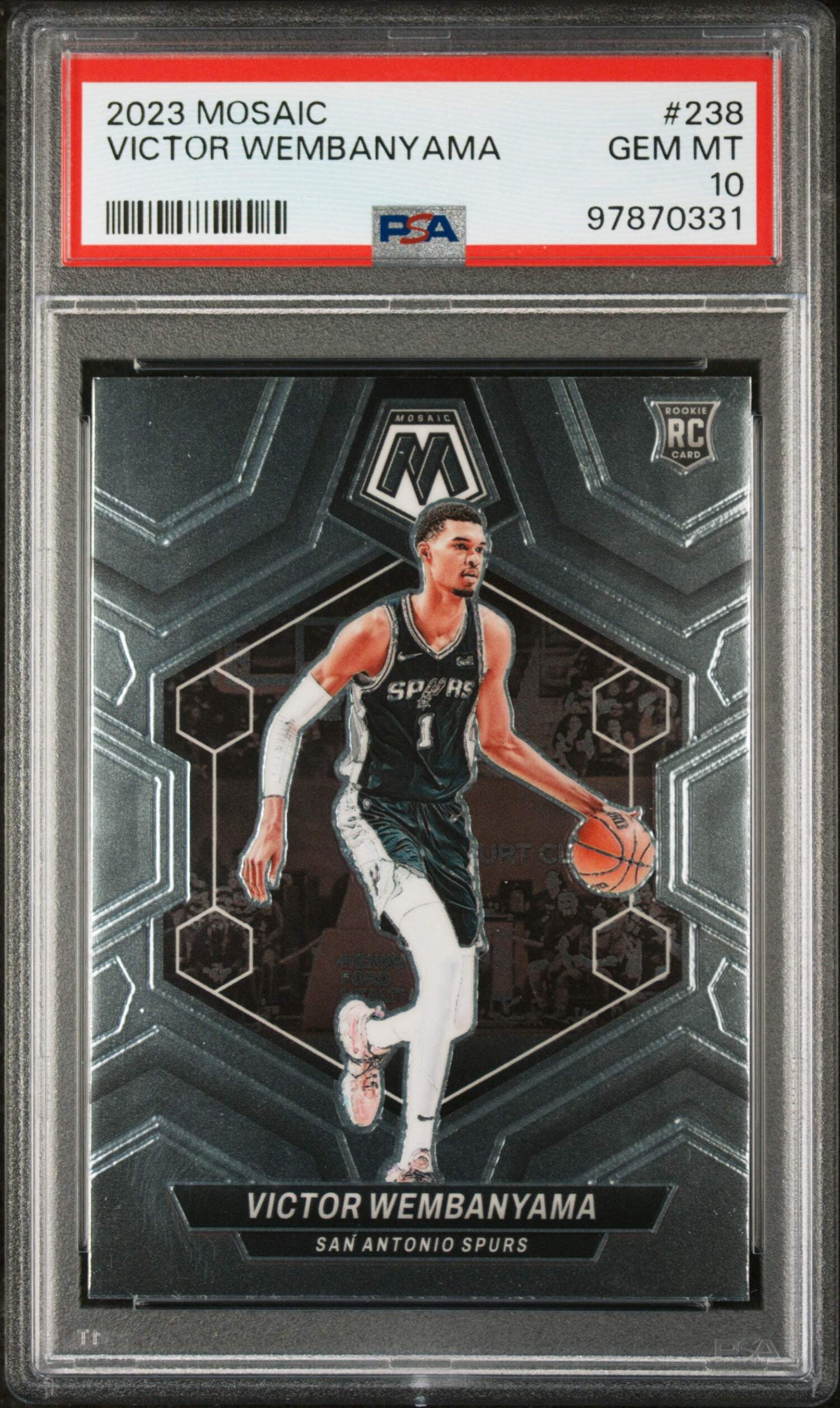 Graded 2023 Panini Prizm Victor Wembanyama #136 Rookie RC 
