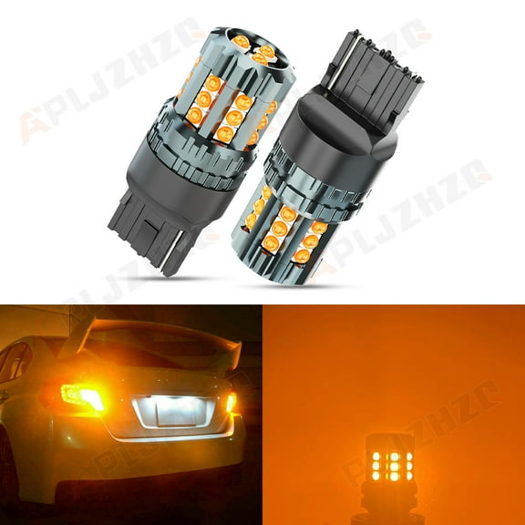 Pack of 2 7443 7440 7444NA LED Amber Yellow Bulbs Car Turn Signal Light Bright