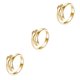 thumbnail image 4 of Jumpingount Anillo Metal Anillo Abierto Ajustable Mujer Mano Anillo Aleación Oro Plata Mano Joyería para Fiesta Regalo, Oro Type1 NO1 Jumpingount CBP153362, 4 of 6