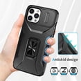 thumbnail image 2 of Funda para GANGXUN iPhone 12 Pro Max - Soporte metálico, Función magnética, Negro, 2 of 5