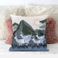 thumbnail image 3 of 18x18 Blue Deer Blown Seam Broadcloth Animal Print Throw Pillow, 3 of 5