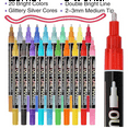 thumbnail image 2 of 2X Shimmer Markers Doodle Outline Dazzles 20 Colors Metallic Double Line Glitter Pen Set Super Sparkle Dazzlers, 2 of 6