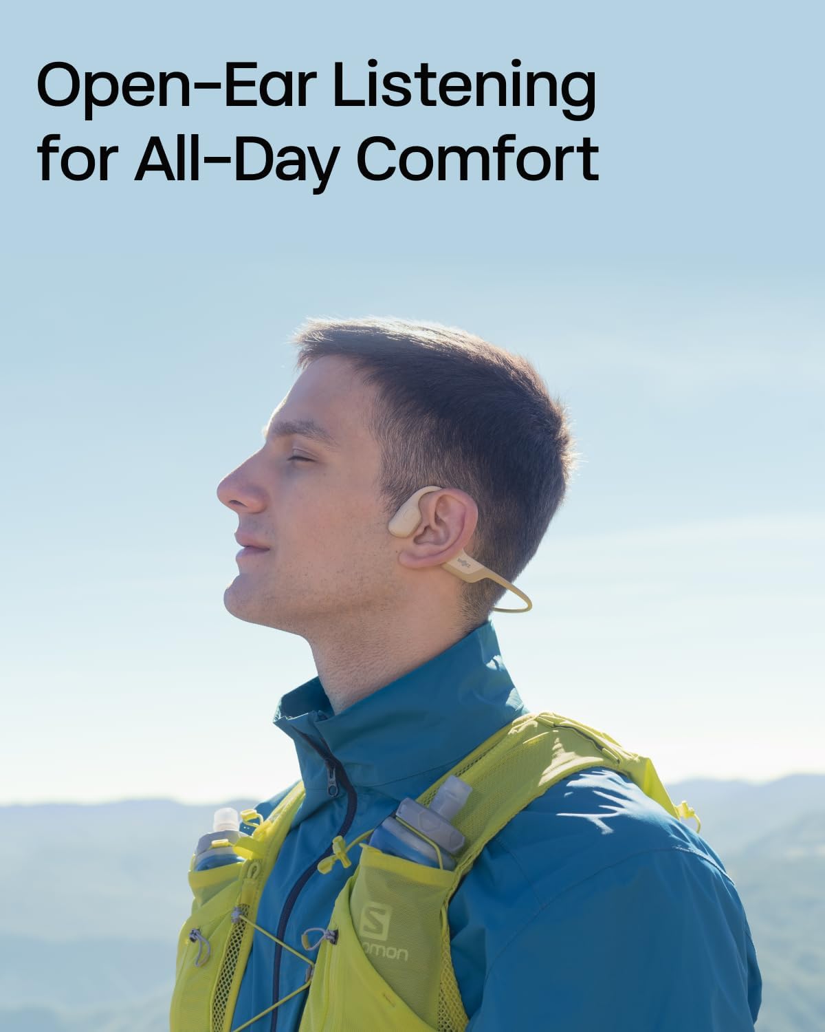 Restored Shokz OpenRun Pro Bone Conduction Waterproof Bluetooth Headphones for Sports(Formerly Aeropex), Beige (Refurbished)