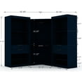 thumbnail image 3 of Manhattan Comfort Mulberry 3-Piece Wood Sectional Corner Closet Set in Blue, 3 of 10