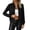 Black, variant on Women Faux Suedes Cropped Flight Jacket Stand Rib Collar Full Zip Rib Cuff Hem Vintage Lightweight Short Loose Fitting Fall Casual Streetwear Outerwear Coat