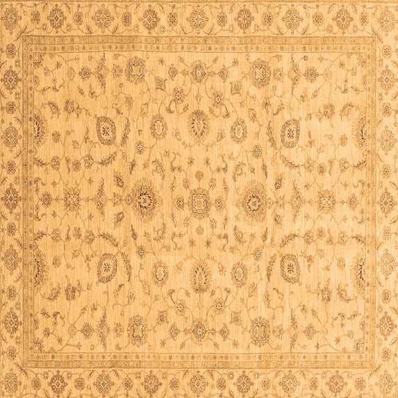 Ahgly Company Indoor Square Abstract Brown Modern Area Rugs, 4' Square