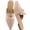Apricot, variant on Mules for Women Slip On Casual Work Slide Pointed Toe Backless Loafers Shoes