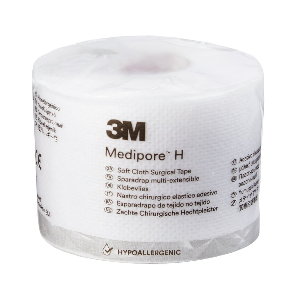 3M Medipore H Soft Cloth Medical Tape, 2" x 10 Yd, White