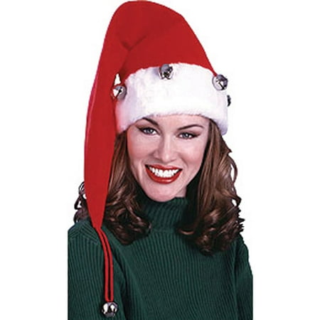 santa hat with bells adult christmas accessory walmart com santa hat with bells adult christmas accessory walmart com