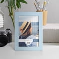thumbnail image 6 of Grooved 5 in. x 7 in. Blue Picture Frame (Set of 2), 6 of 8