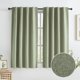 thumbnail image 1 of Cortinas Opacas de Lino Verde Salvia, con Lengüeta Trasera y Gancho con Correa, Estilo Café Granja para Baño, Dormitorio, Lavandería, 1 of 4