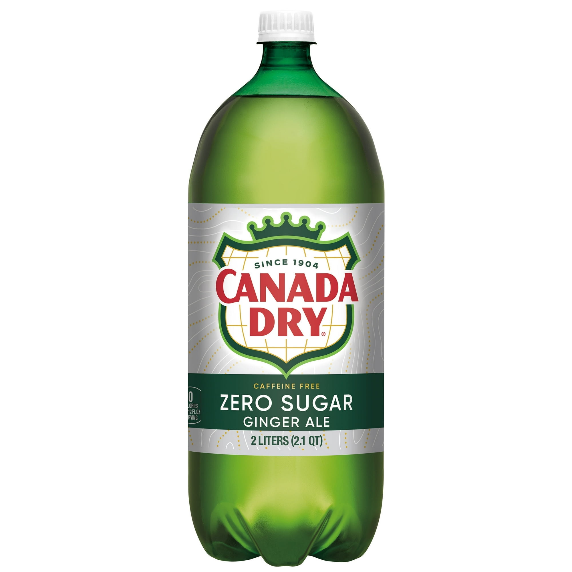 Canada Dry Caffeine Free Zero Sugar Ginger Ale Soda Pop, 2 Liter Bottle (Pack of 6)