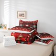 thumbnail image 4 of Erosebridal Literie Boho Aztèque Taille Simple, Ensembles de Literie Abstraits Rouges Taille Simple, Décoration de Chambre Triangle, Réversible 7 Pcs, 4 of 5