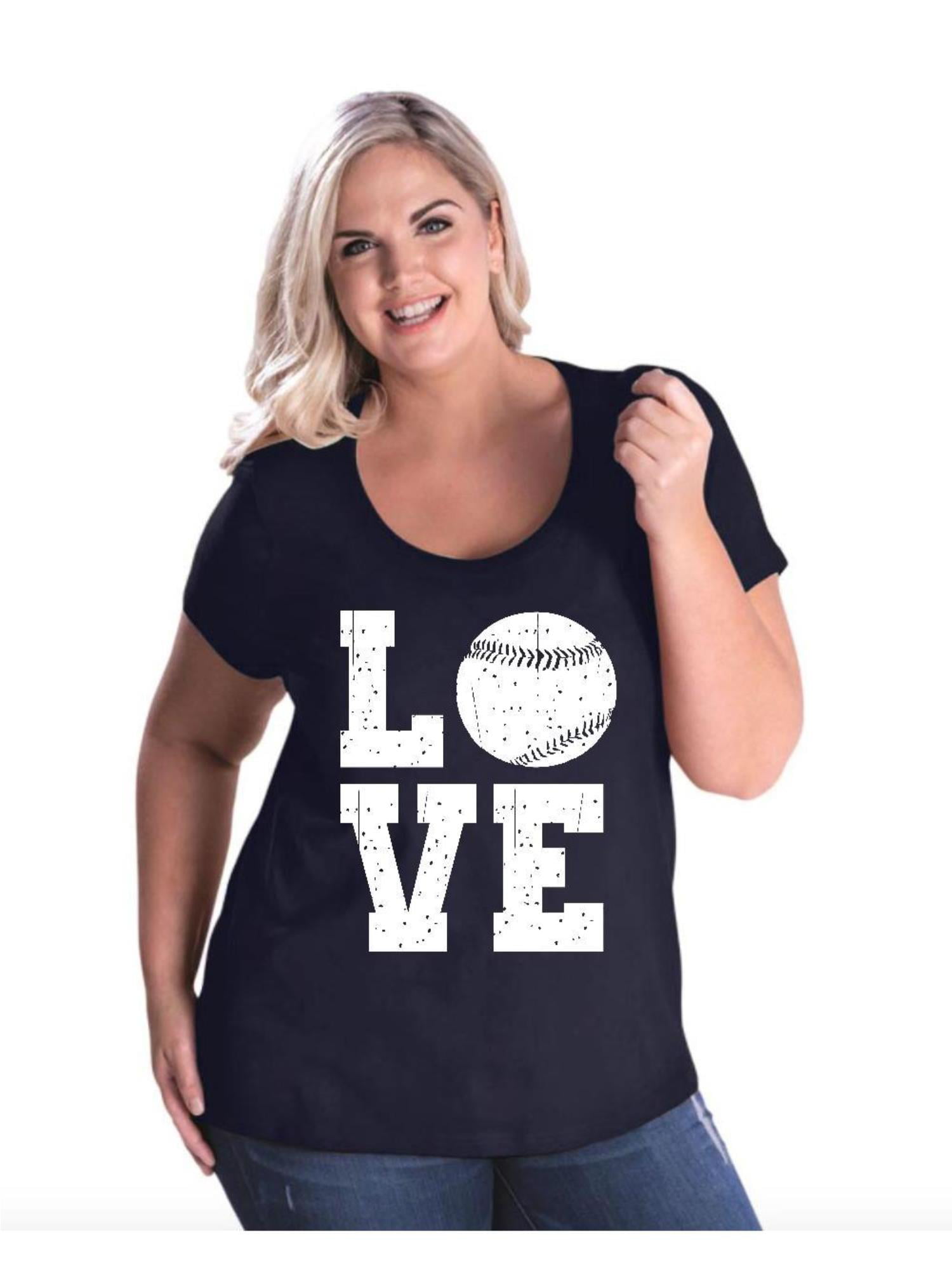Iwpf Womens Plus Size Curvy T Shirt Up To Size 28 Baseball 0230