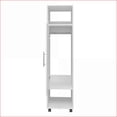 thumbnail image 2 of Armoires: Modern 62.9"H with 1 Door, 3 Shelves & Full-Length Mirror | White | Engineered Wood, 2 of 8