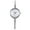 Silver + White, variant on Fashion Women No Scale Round Dial Alloy Wire Band Bangle Quartz Wrist Watch