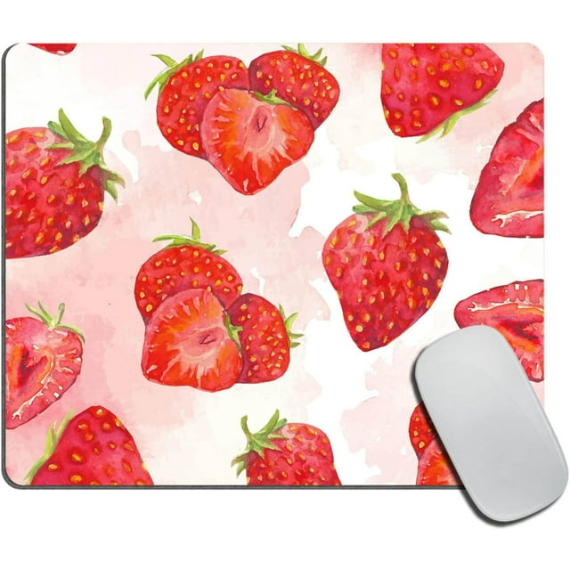 Custom Strawberry Mousepad Cute Desk Accessories for Women NonSlip Rubber Smooth Mouse Pad with Designs Ideal for Office Decor and Daily Use Adorable and Functional