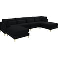 thumbnail image 1 of Meridian Furniture Julia Black Velvet Modular Sectional, 1 of 7
