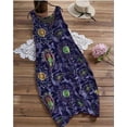 thumbnail image 1 of Nouveau Boho Robe Décontractée en Vrac Robes Florales Impression Spaghetti Sangle Robe de Bal de Bord de Mer, 1 of 2