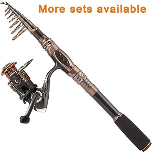 PLUSINNO Fishing Rod and Reel Combos Carbon Fiber Telescopic Fishing Rod with Reel Combo Sea Saltwater Freshwater Kit Fishing Rod Kit?