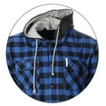 thumbnail image 3 of Gioberti Men's Removable Hoodie 100% Cotton Plaid Checkered Flannel Button Down Shirt, 3 of 3