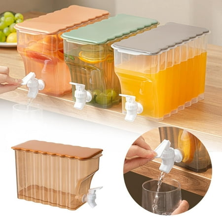 

Big Sale!Piaybook Drink Dispenser For Fridge Beverage Liquid Drink Container For Party 1 Gallon Cold Water Pitcher Lemonade Stand Juice Jug