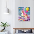 thumbnail image 3 of Shiartex  Unicorn Wall Art Girl's Bedroom Decor - Rainbow Canvas Pictures for Kids Nursery Home Decor - Watercolor Framed Posters Paintings 16x20 Inch, 3 of 3