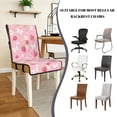 thumbnail image 5 of TSOVTHRID Strawberry Floral Bowknot Pink Print Quilted Dining Chair Slipcovers Stretch Comfy Chair Seat Covers Washable Removable Seat Cushion Covers with Detachable Strap, Set of 2, 5 of 7