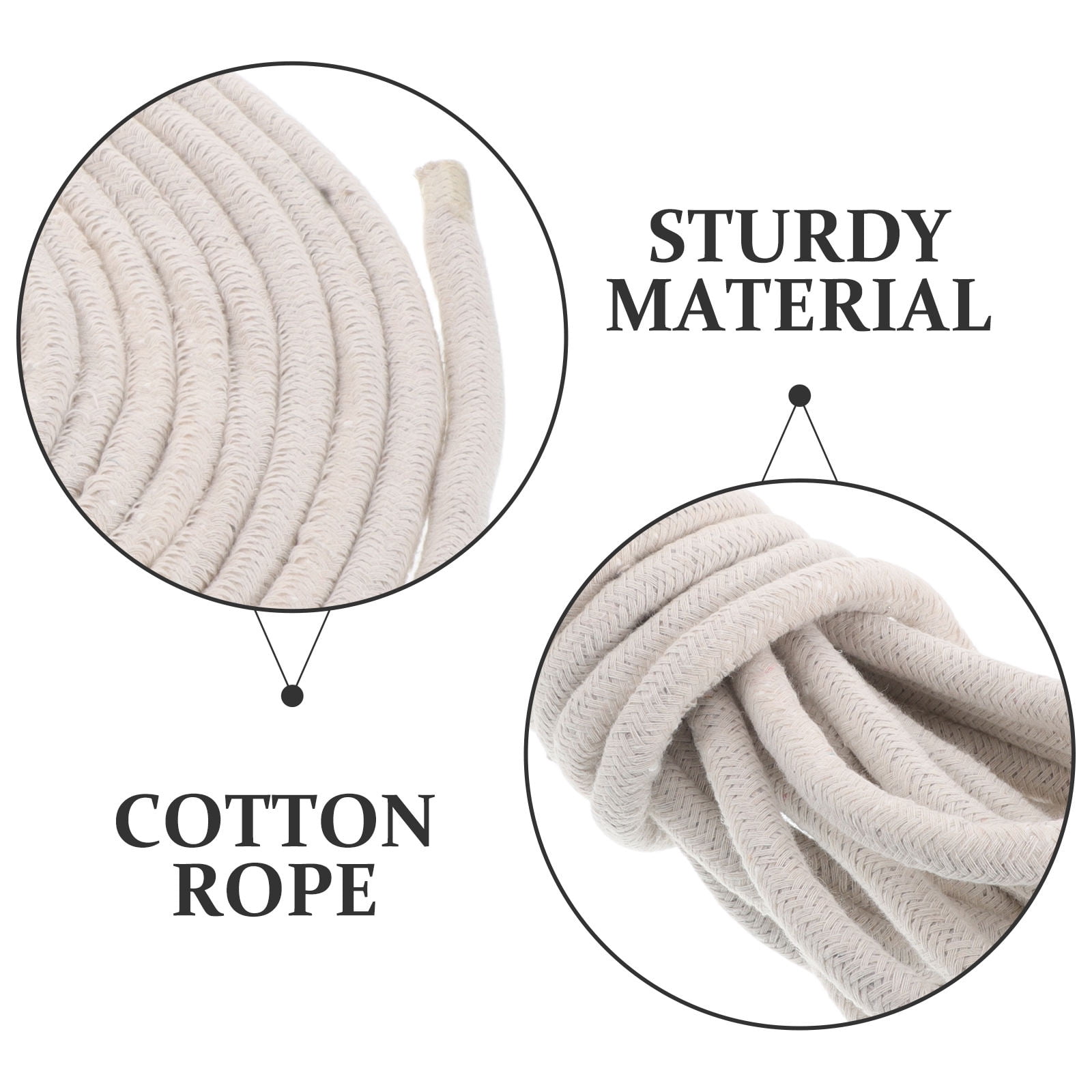 WEUVEB Thick White Macrame Cord Bundle for Crafting, Handwoven Cotton Rope for Macrame Projects and Activities
