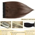 thumbnail image 6 of MY-LADY 10''-24'' 5 Clips in Human Hair Extensions Thick Real Natural Hair Pieces 100% Full Head Remy Hair 8inch #02 Dark Brown（Thin）, 6 of 8