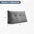 thumbnail image 6 of Lovote Triangular Headboard Pillow with Side Pockets, Chenille Fabric, Bed Rest Reading Pillow, Removable & Washable Cover, Daybed Wedge Pillow for Twin Beds, 6 of 7