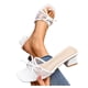 thumbnail image 3 of Zapatillas de Verano para las Mujeres Fish-Mouth Malla Bowknot Mulas de Tacón Alto Tacón Grueso Toe Abierto de Tamaño Grande Slide Interior Casual, 3 of 6