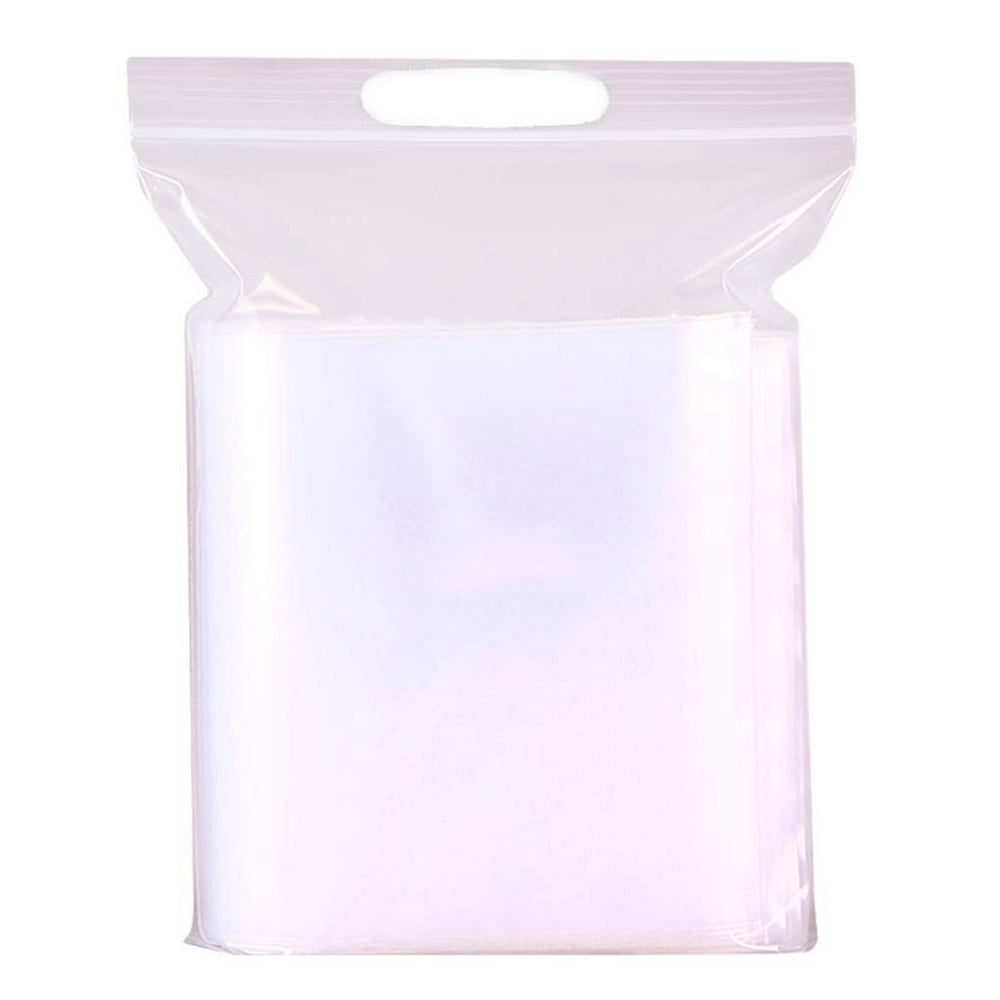 Pack of 500 Die Cut Zip Lock Bags 9 x 12. Clear Polyethylene Handle