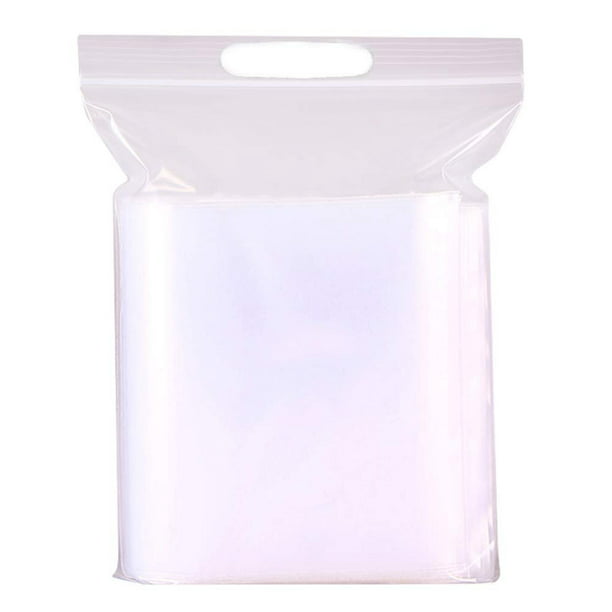 Pack of 500 Die Cut Zip Lock Bags 9 x 12. Clear Polyethylene Handle Bags 9x12. FDA, USDA ...