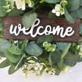 thumbnail image 4 of XMMSWDLA Green Eucalyptus Wreath for Front Door, 11.8 inch Eucalyptus Leaves Wreath with Welcome Sign, Spring/Summer Wreaths for Indoor/Outdoor Farmhouse Home Wall Window Decor, 4 of 9
