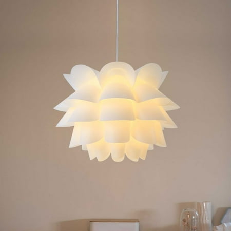 

Leye Lotus Lampshade Pendant Light Designers Style Plastic Hanging Light Puzzle Flower Ceiling Light Fixture Decorative Chandelier for Home Cafe Hotel Restaurant (13 x 19 )
