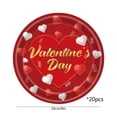 thumbnail image 3 of Fwttom Valentines Disposable Plates, 20 pcs Valentines Themed Paper Plates, Party Supplies Dinner Plates for Holiday, Valentines Day Restaurant Setting & Surprise Night, 9", 3 of 6