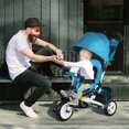 thumbnail image 2 of Qaba 6 in 1 Tricycle for Toddler 1-5 Years with Parent-Push Handle, Blue, 2 of 10