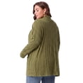 thumbnail image 7 of Cueply Women's Plus Size Open Front Cardigan Long Sleeve Ribbed Knit Lightweight Sweater Casual Outerwear with Pockets 1X-4X, 7 of 7