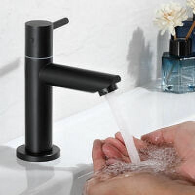Basin Faucet Cold Water Faucet Black Basin Faucet with Replaceable Aerator Faucet