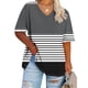 thumbnail image 4 of Camisetas de Cuello en V Mujeres de Manga Corta Sobredimensionada Impresa Camiseta Interior de Verano, Top Deportivo para el Uso Casual, 4 of 4