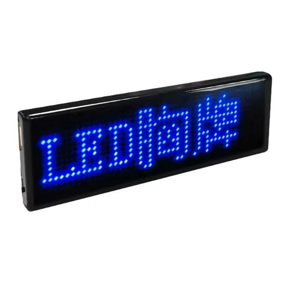 Multilingual LED Digital Badge USB Rechargeable DIY Programmable Text Name Badge Scrolling Tag Sign Module Display A,1 x Digital Badge,Black