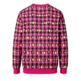 thumbnail image 5 of XAOFW Christmas Boys Sweatshirts Long Sleeve Crew Neck Plaid Christmas Lights Print Sweatshirts Toddler Kids Comfortable Fall Winter Tops, 5 of 5
