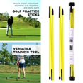 thumbnail image 2 of maskred 2Pack  for Golf Alignment Rods  for Golf Swing Equipment  for Golf Trainer Sticks Training Yellow, 2 of 6