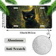 thumbnail image 2 of 1 Pcs 2D Flat License Plate Covers & Frames, Black Cat in a Magical Forest For Decorative Front, Waterproof For Decoration Aluminum License Plate Covers & Frames Cover For Men Women, 12" X 6", 2 of 6